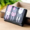 HOT New Coming Fashion Lady Women Short Check Purse Cat lovely wallet PU Leather wallet Card holder Famous brand Wallet ► Photo 2/6