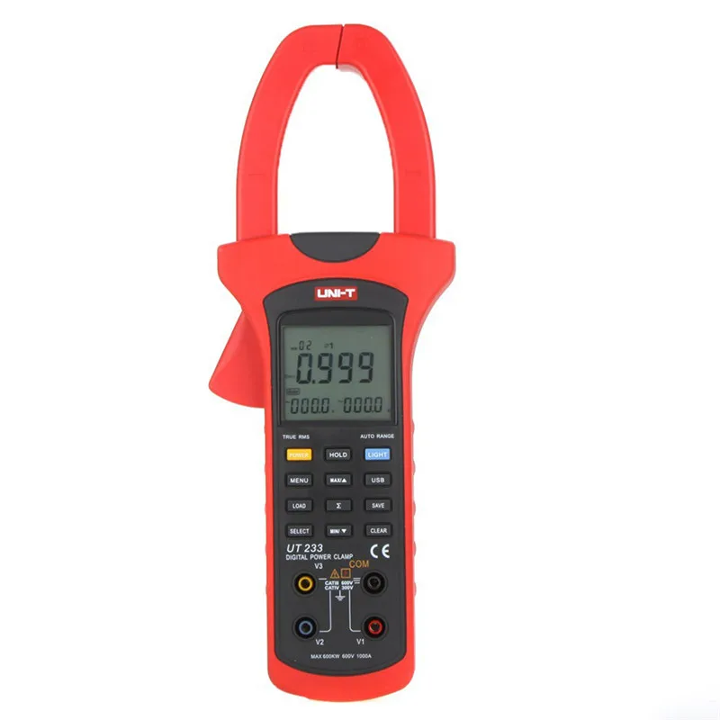 

UT233 1x UNI-T LCD Clamp Digital Multimeter Voltage Ammeter Frequency Tester Power Single-Phrase 2-Wires Auto Calibration