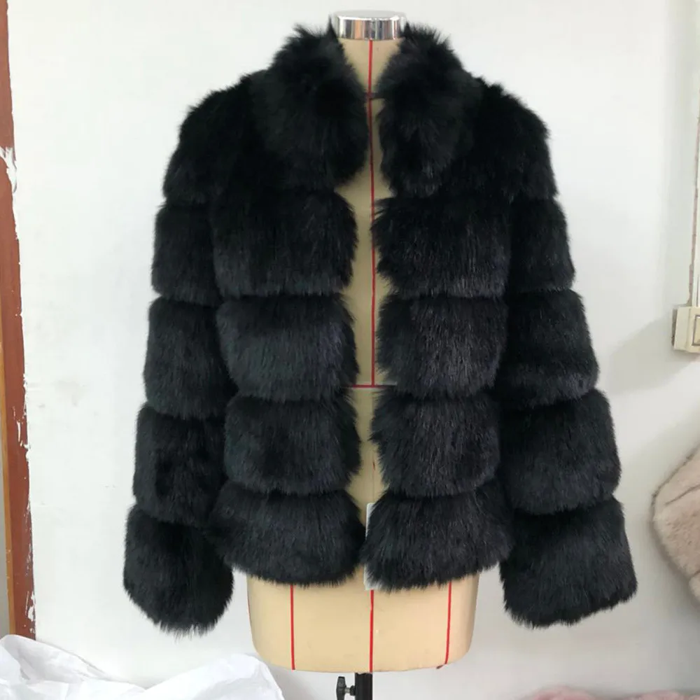 Abrigos mujer invierno женское модное роскошное пальто из искусственного меха элегантное женское осенне-зимнее теплое пальто