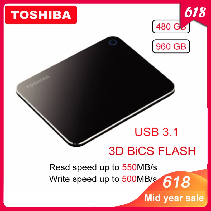 100% Toshiba XS700 внешний твердотельный накопитель портативный SSD 480 ГБ 960 USB 3 1