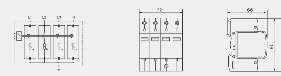 GEYA GSP8-4P din-рейку SPD AC275V AC385V 400V 440V 20KA-40KA SPD 4P дом устройство защиты от перенапряжения Низковольтное устройство