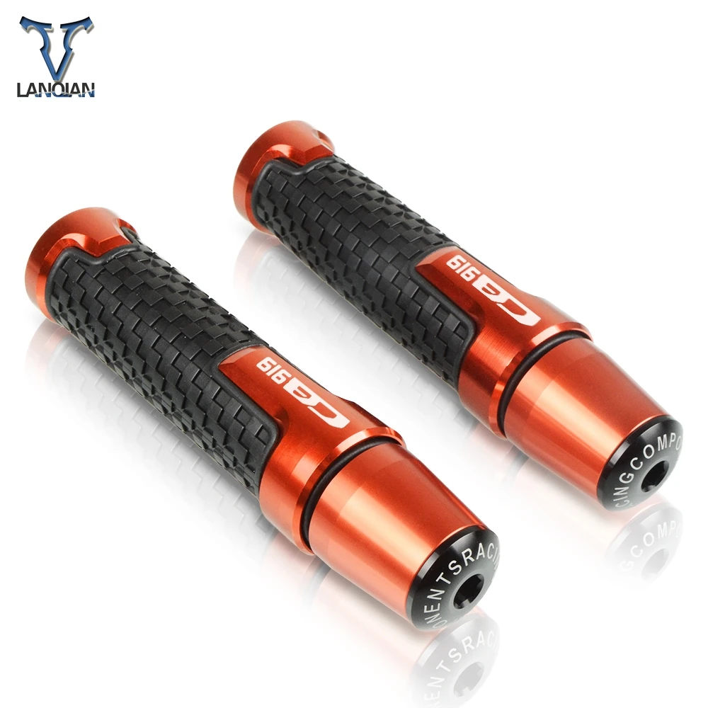 7/8'' Motorcycle Anti-Skid Handle Grips With Handle Grip End CNC 22mm For HONDA CB919 CB 919 2001 2002 2003 2004 2005 2006 07 08