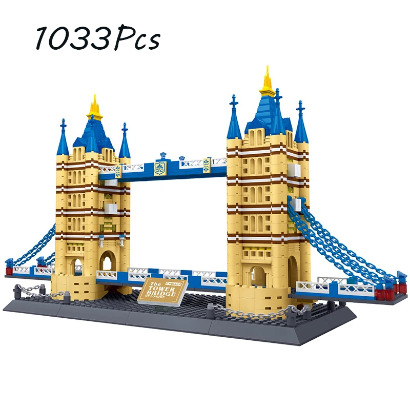 

Models building toy 8013 1033Pcs World Famous Architecture London Tower Bridge Building Blocks compatible with lego toys