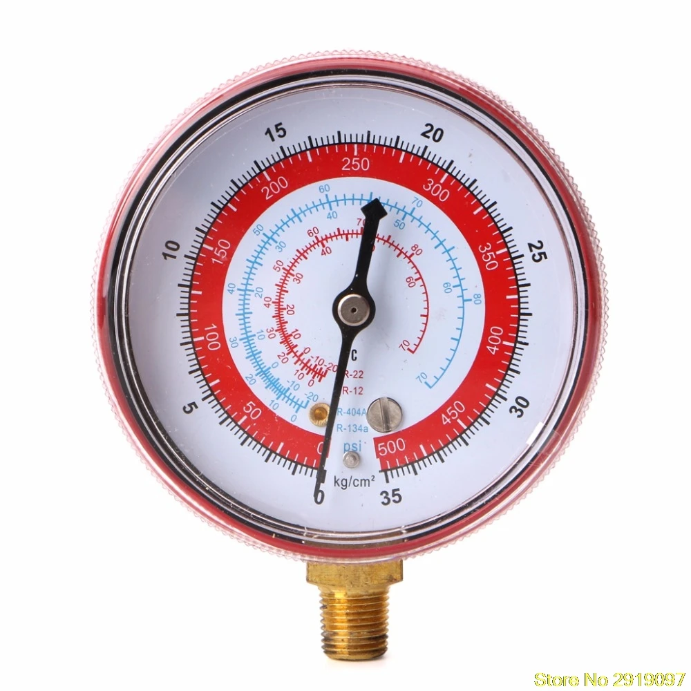 

New Arrive Air Conditioner For R404/R134A/R22 Refrigerant High Pressure Gauge PSI KPA Red Drop Shipping Support