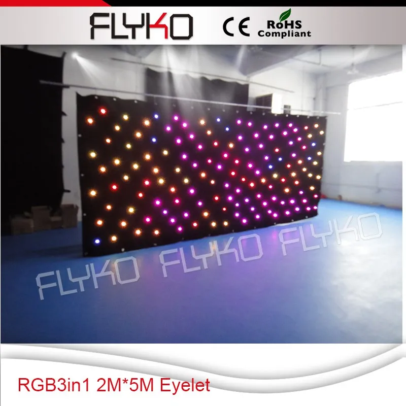 

Free shipping 2x5m all sides with eyelet hung up led celling decoration high quality