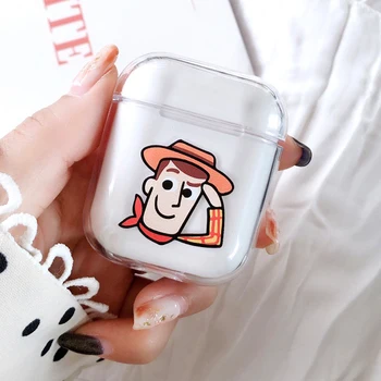 

Bluetooth Wireless Earphone Cases For AirPods 1 2 Protective Cover Cartoon Anime Toy Story Buzz Lightyear Hard PC clear Case