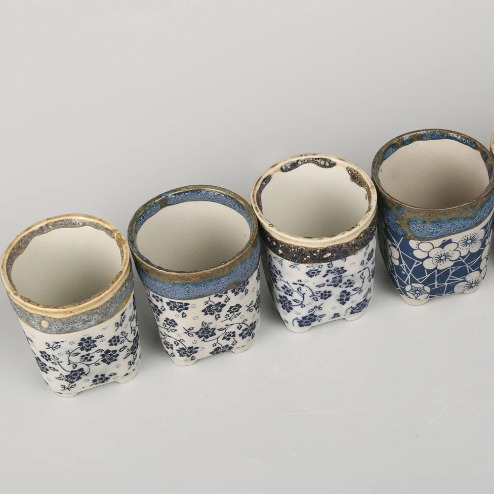 Wholesale Flower Pots Home Decor Mini Round Juicy Plants porcelain