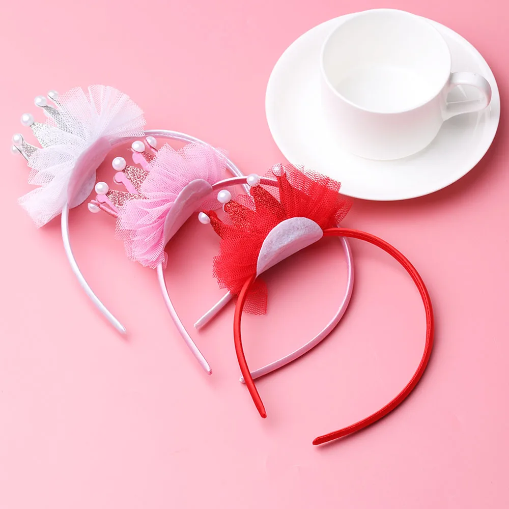 

Kids Girls Lovely Imperial Crown Princess Headband Fashion Bling Turban Hairband Head Dress