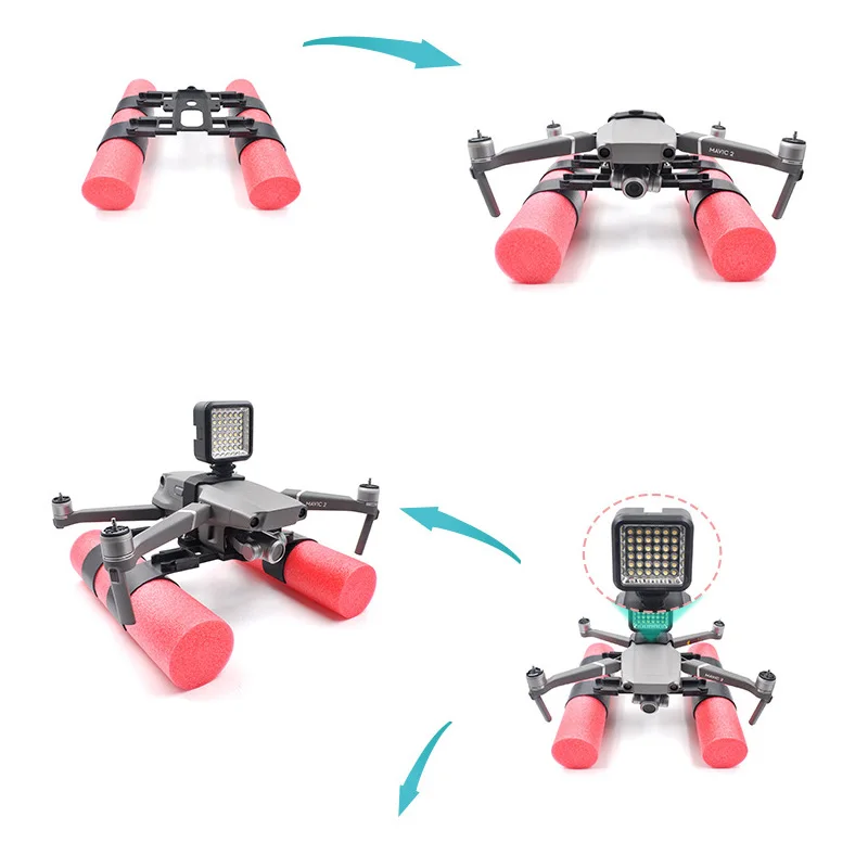 On The Water landing Landing Gear Floating Buoyancy Foam Legs heighten shock absorption Protection For DJI mavic 2 pro zoom Drone Accessories  1 (4)