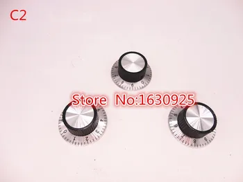 

free shipping 10 Pcs 24mm Top Dia Potentiometer Control Volume Rotary Digital Knob Cap 37mm x 15mm Rotary Switches