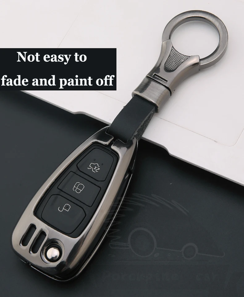 Цинкового сплава для стилизации автомобильного пульта ключ чехол для Ford Focus 3 4 Mondeo MK3 MK4 Kuga Escape Edga чехол для ключей