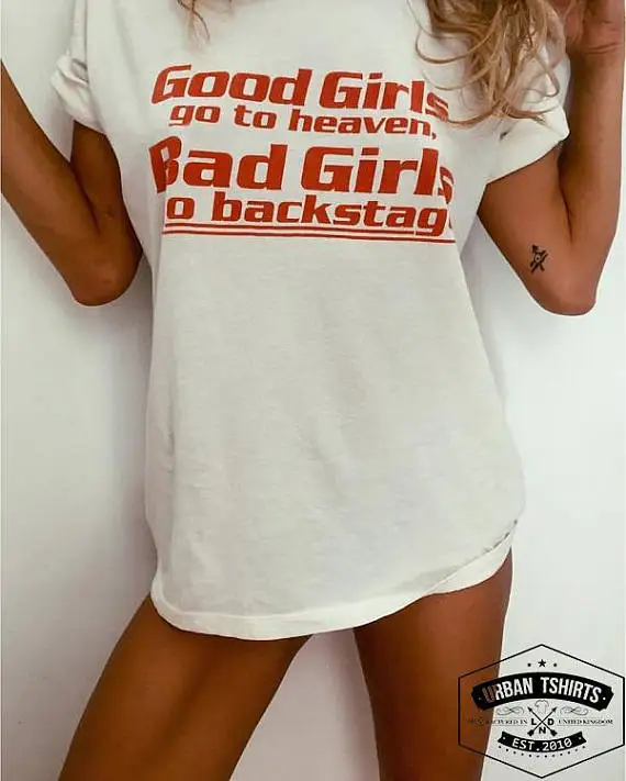 المتخلف جديد T قمصان النساء 2017 الصيف النساء قمصان أنيقة رسائل جيدة الفتيات الذهاب إلى الجنة سيئة الفتيات تذهب وراء الكواليس المحملات المتخلف جديد T قمصان النساء 2017 الصيف النساء قمصان أنيقة رسائل جيدة الفتيات الذهاب إلى الجنة سيئة الفتيات تذهب وراء الكواليس المحملات