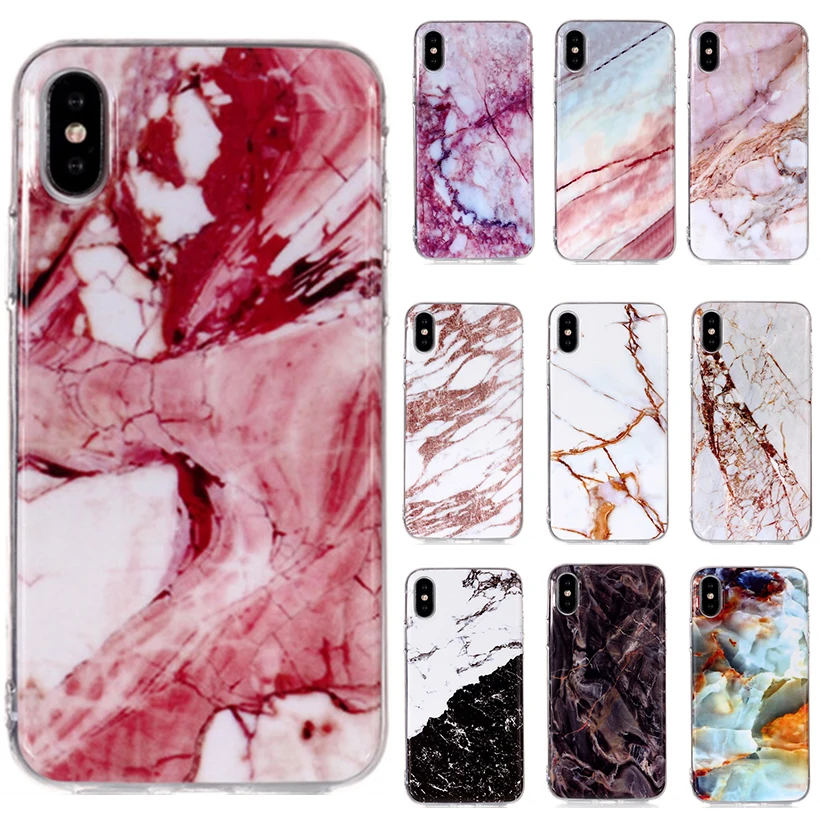 

HEMASOLY Case For LG G8 Case For LG G8 Silicone Case Luxury Marble Pattern Soft TPU Back Cover