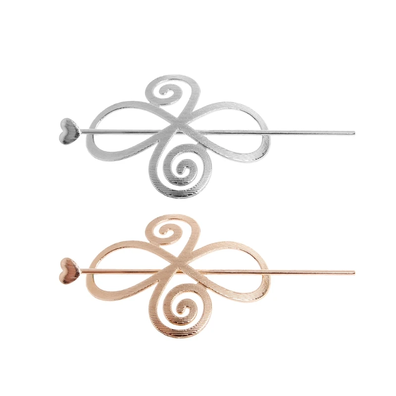 

Women Ponytail Holder Clip Hair Stick Criss-Cross Stitch Slide Barrette Hair Pin