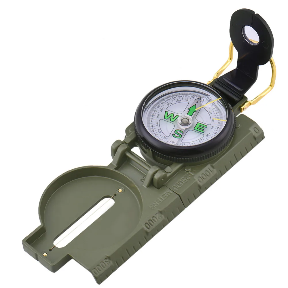

Portable Folding Lens Compass American Military Multifunction High Quality Camping Climbing Outdoor Campass Tool