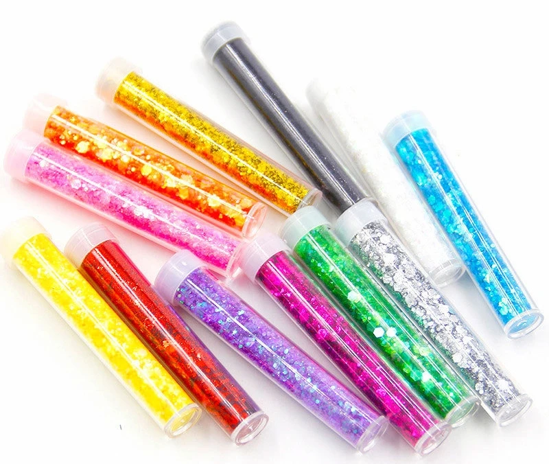 

12pc/lotSequin/Glitter Filler Clear/Fluffy Slime Box Toys For Children Charms Lizun Modeling Clay DIY Kit Accessories Funny Gift