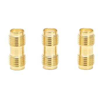 

3 Pcs RF Connector SMA Female to SMA Female SMA-F to SMA-F Antenna Adaptor For Two Way Radio L15