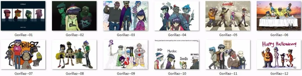 На заказ, на холсте, художественные плакат Gorillaz музыкальная полоса настенные наклейки обои с узором «лапша» Abbey Road Фреска 2D украшение дома#2839