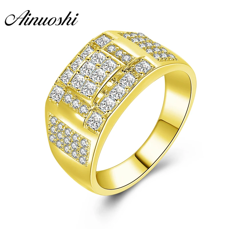 AINUOSHI Роскошная 14 K массивная, желтая, Золотая обручальное кольцо с кисточкой Блестящий CZ широкий диапазон обручальное Золотое мужское кольц... AINUOSHI Роскошная 14 K массивная, желтая, Золотая обручальное кольцо с кисточкой Блестящий CZ широкий диапазон обручальное Золотое мужское кольц...