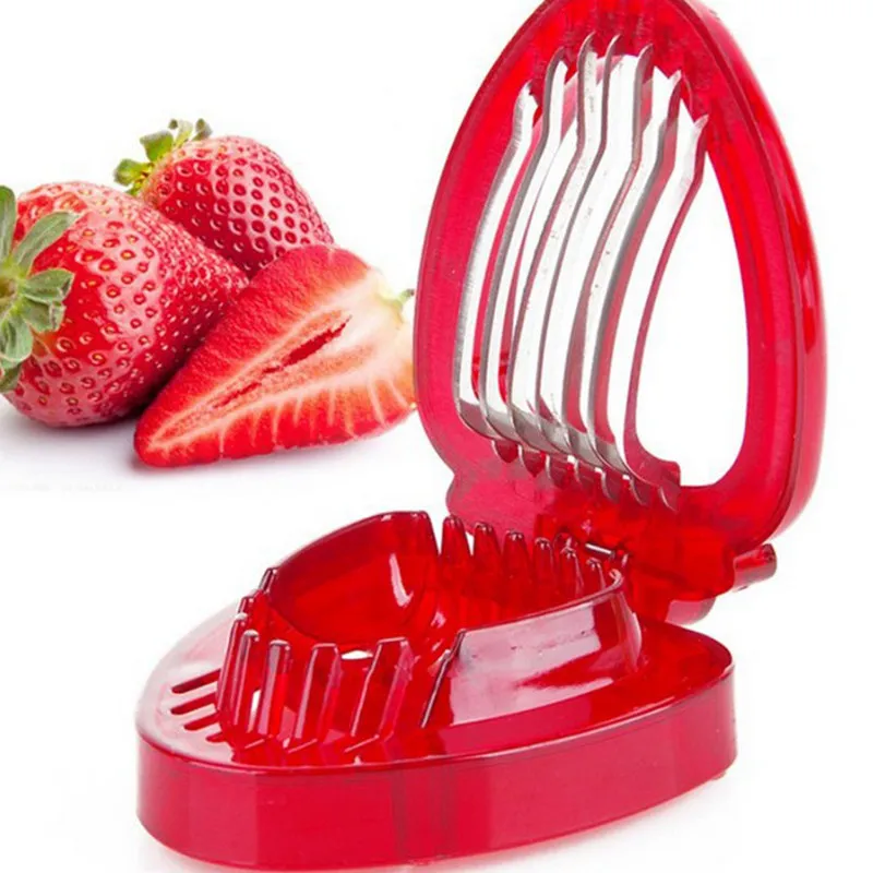 

Kitchen Tools Accessories Strawberry Cutter Stainless Steel Creative Kitchen Gadgets Fruit Slicer Vegetable Strawberry cutter
