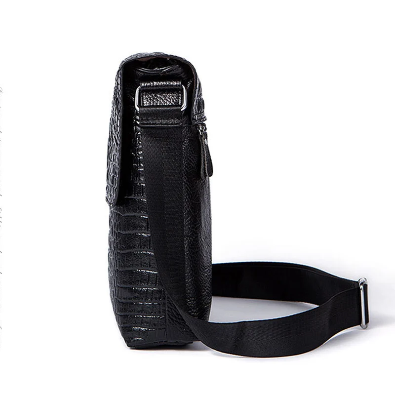 الموضة جلد طبيعي الأعمال حقيبة عارضة نمط تمساح حقيبة الكتف حقيبة crossbody البقر الطبيعي أكياس رسول