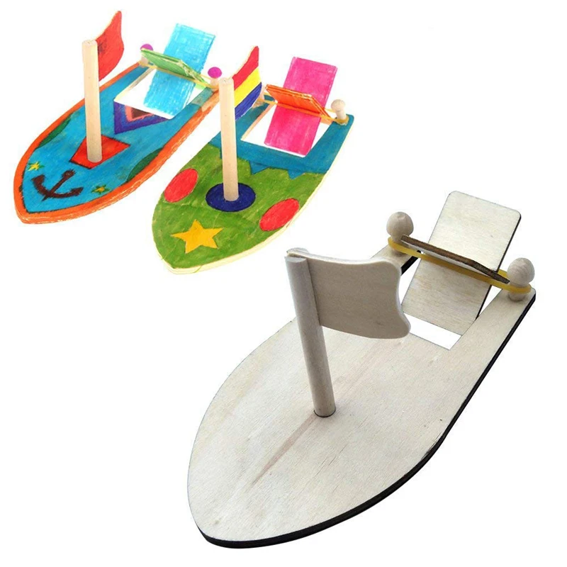 Детские раскраски DIY лодки ручной работы материал сумки Обучающие деревянные парусники креативные окрашенные белые модели собрать набор игрушек