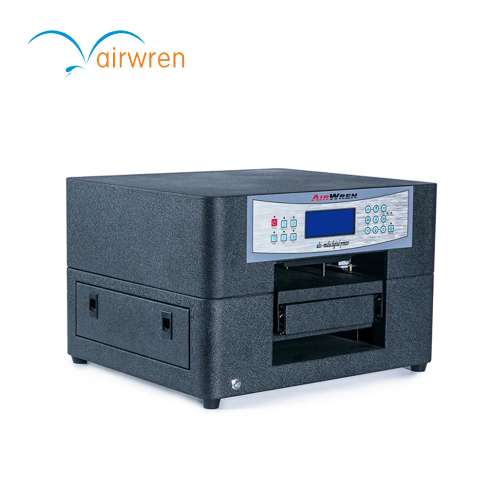 

Airwren 5760*1440dpi T-shirt Printing Machine A4 Small Digital Inkjet DTG Garment Flatbed Printer for Socks/Bags/Clothes