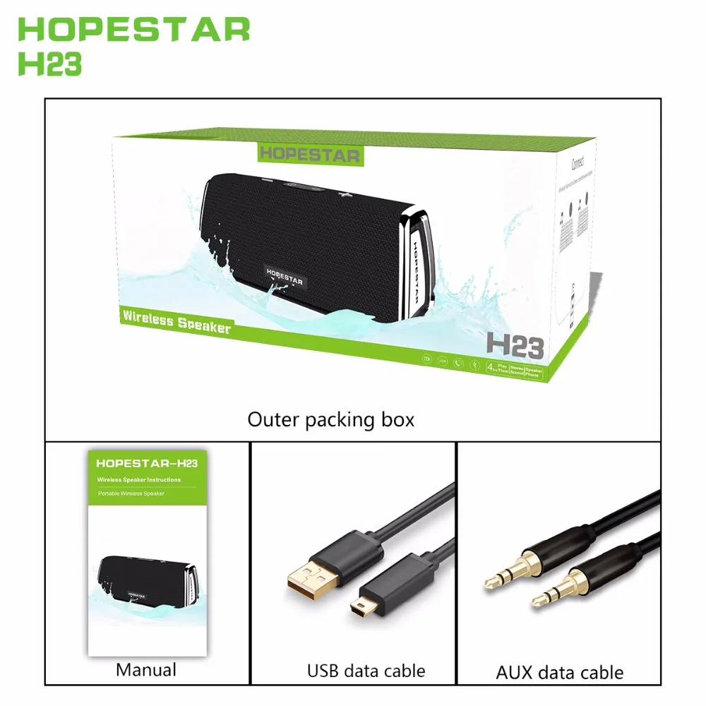 HOPESTAR H23 беспроводной IPX6 Водонепроницаемый Bluetooth динамик домашний кинотеатр для ТВ динамик s Открытый Портативный Саундбар громкий динамик коробка