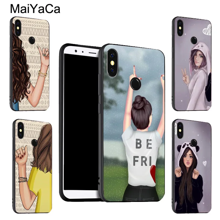 

MaiYaCa BFF Girl Best Friend Couple TPU Case For Xiaomi Redmi 5 Plus S2 6A Note 5 Pro 7 5A 4X Mi 8 6X A2 6 9 Max 3 2 Mix 2s F1