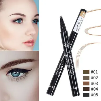 

Hot Sale Microblading Eyebrow Pencil Tattoo Pen Liquid Waterproof Eye Makeup 5 Colors Eyebrow Enhancers 4 Head Eye Brow Pen