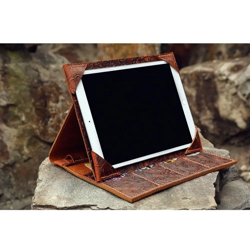 Портфель из кожи для iPad 2021 винтажный Чехол-книжка тисненой 12 9 ipad Pro 11 2020 Air 4 |