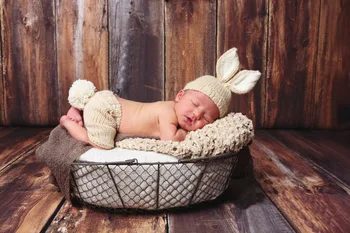 

free shipping, cartoon rabbit newborn hat ,baby Bunny hat with shorts 2pcs baby Set newborn crochet Photography Prop 0-1m,3-4m