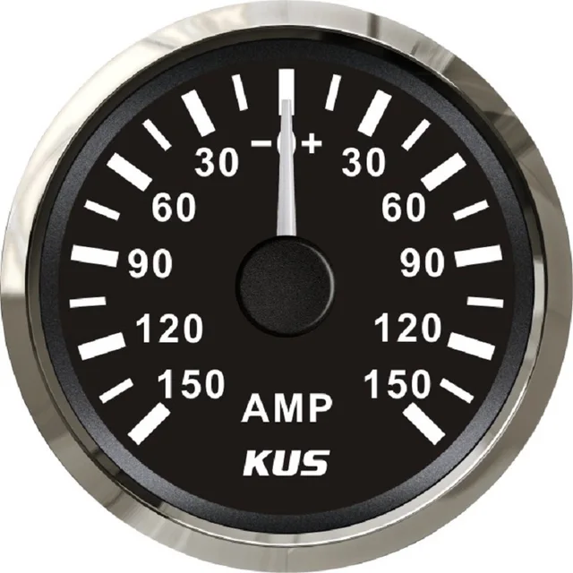 KUS 52MM Universal Boat Car Ammeter AMP Meter Gauge 150A With Current Shunt Pick up Unit Red