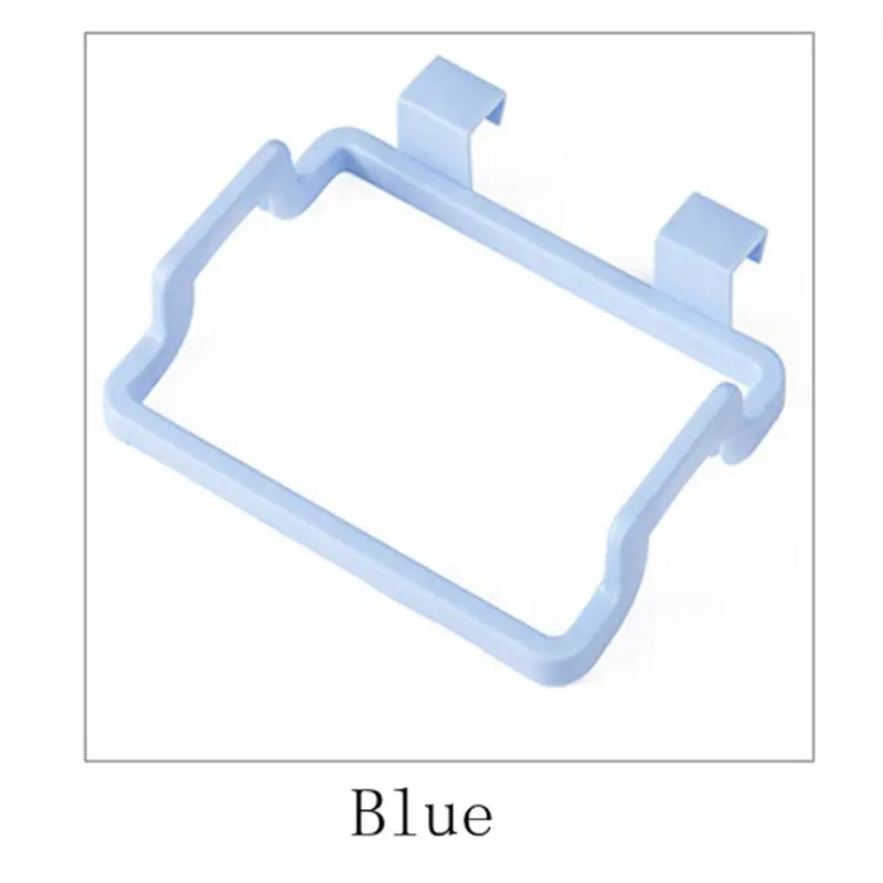 Многофункциональный экологически чистый стеллаж для хранения мусора, держатель, аксессуары для дома, кухни, дверь, сзади, висящий, стиль, крюк для хранения - Цвет: Blue
