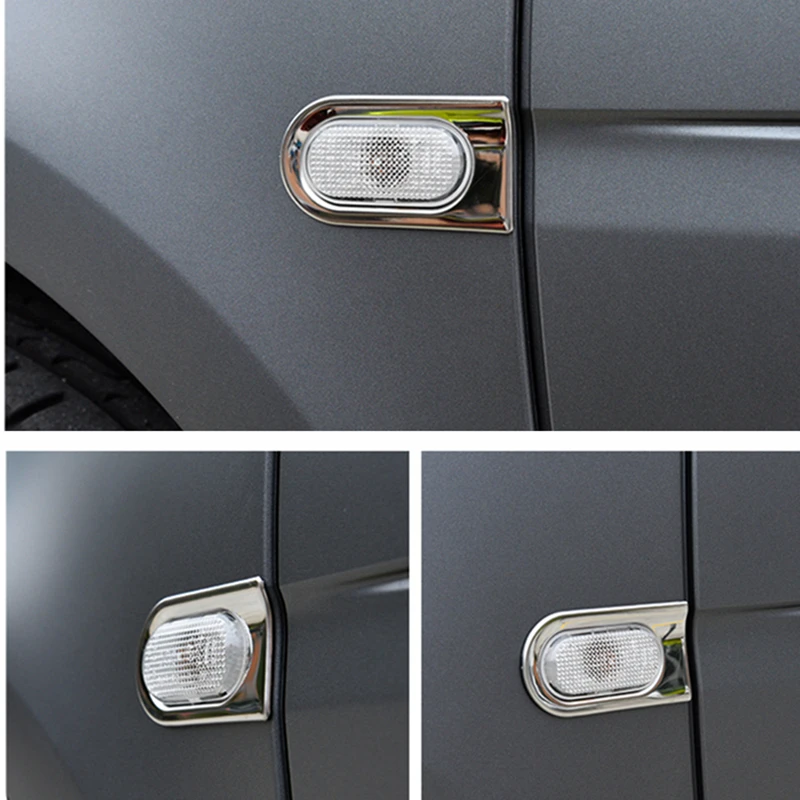 

Stainless steel turn signal decorative frame for Mercedes new smart fortwo 453 leaf board car stickers auto parts modification