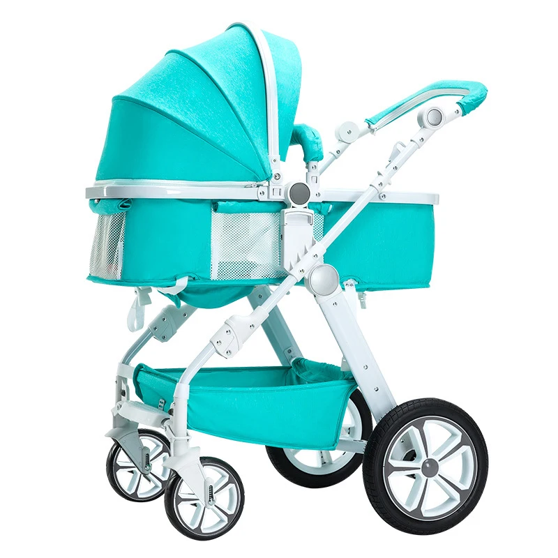 newber High view baby stroller can sit and lie flat on all sides. It is easy to carry in summer