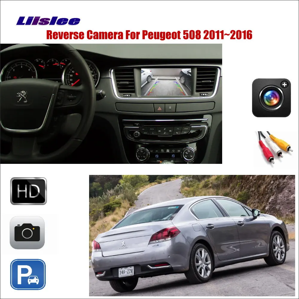 

For Peugeot 508 2011-2016 Car Reverse Rear View Camera Auto Back UP CAM RCA Adapter Connector Compatible Original Screen