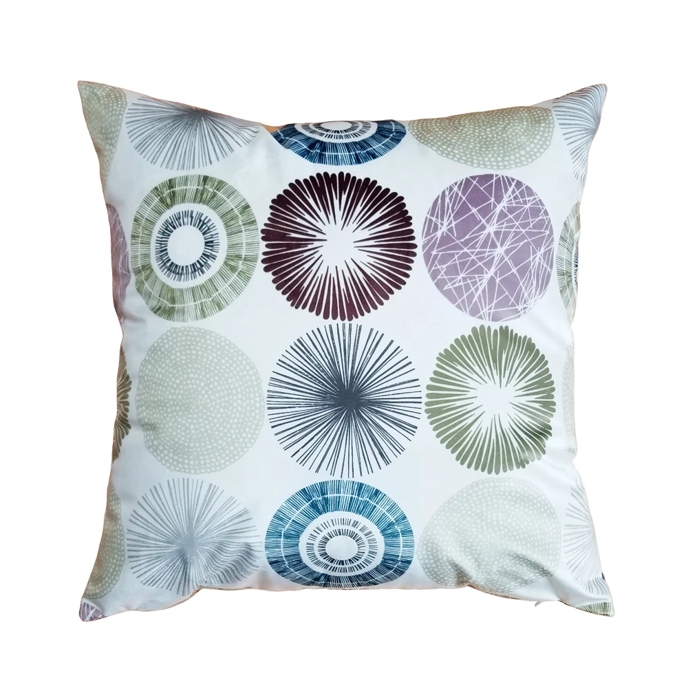 

Modern Small Circle Flowers Soft Velvet Fabric Home Sofa Chair Summer Cushion Cover Decorative Pillow Case 45x45cm 2 colors
