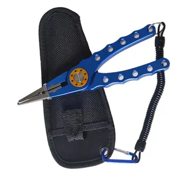 

2017 NEW Multifunctional Stainless Steel Fishing Plier PE Line Cutter Hook Remover Tackle Tool with Anti Lost Hook Line