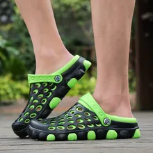 Сабо Для мужчин пляжные шлепанцы летние Quick-dry болотных сандалии отверстие Шлёпанцы шлепанцы Pantufas Chinelos сад легкий Быстросохнущие кроссовки