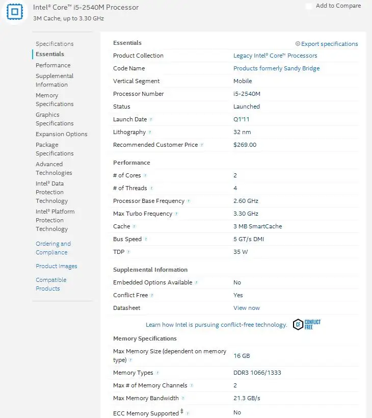 cpu for gaming pc Shipping free original Intel Core i5 2540M CPU 3M 2.6GHz socket G2 Dual-Core Laptop processor i5-2540m for HM65 HM67 QM67 HM76 most powerful processor