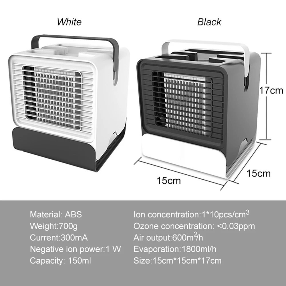 Portable Mini Air Conditioner Cooler Fan Humidifier USB Desktop USB Air Cooler Cooling Fan For Home Office