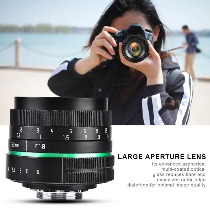 

50mm F/1.8 Large Aperture Manual Focu CCTV Lens Image Capture For Canon/Sony/Olympus/Pentax/Fujifilm Mirrorless Cameras.