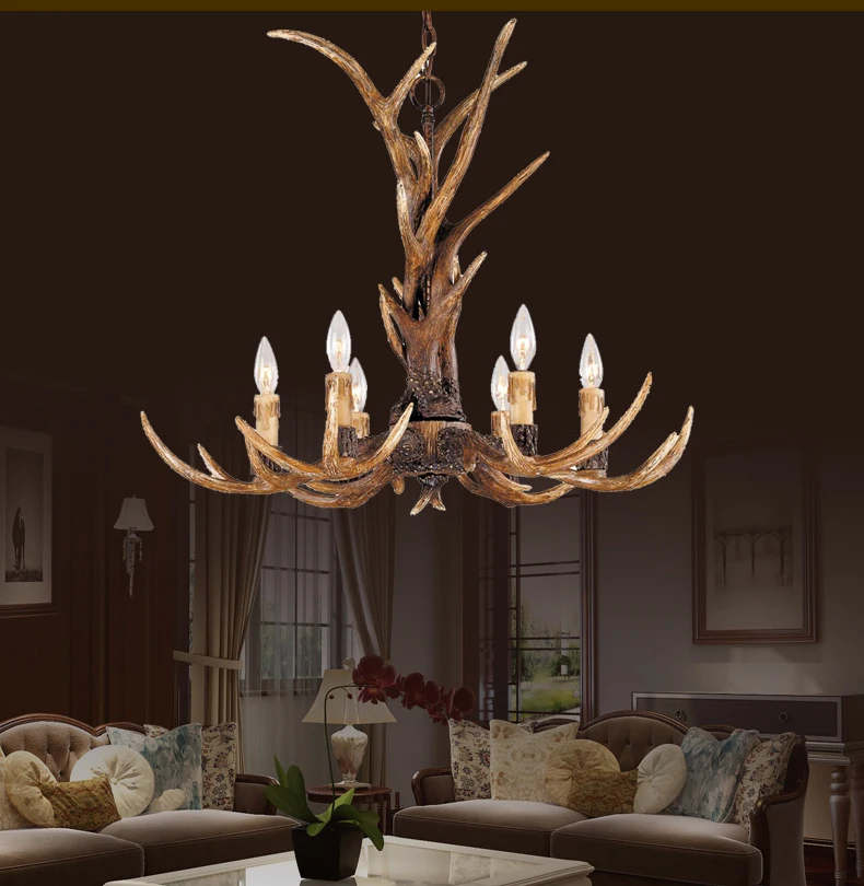 Europe-Country-6-Head-Candle-Antler-Chandelier-American-Retro-Resin-Deer-Horn-Lamps-Home-Decoration-Lighting