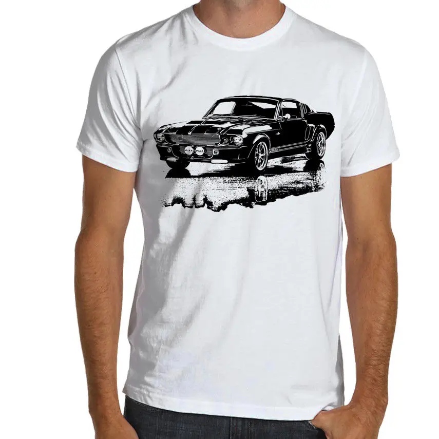 

2019 Summer Style Men Tee Shirt American Muscle Car Mustang Boss GT500 E 1967 Eleanor SOFT Cotton T-Shirt S-XXXL Multi Colors