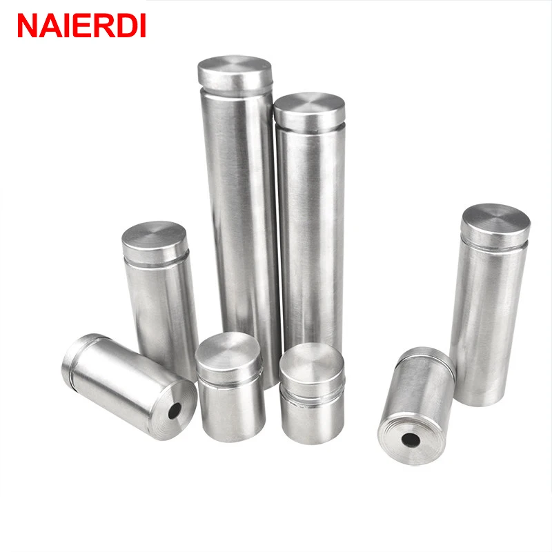 10pc 16mm Steel Advertisement Glass Standoff Pin Fixing Billboard Screw Fastener