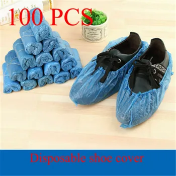 

2019 Brand New Style 100 Heavy Duty Blue Disposable Overshoes Plastic Protective Shoe Covers Carpet