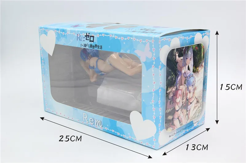 Anime Re Life in a Different World from Zero Figuras 18cm Remu Ramu in Swimsuit Sexy Girl Action Figures Toys Dolls  (2)