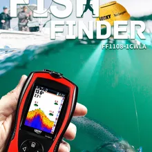 Lucky FF1108-1CWLA recarregável sem fio sonar para pesca 45m profundidade de água echo sonar localizador pesca portátil