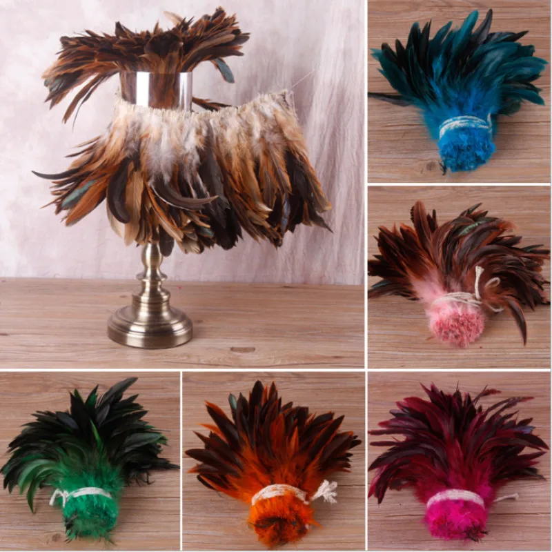 

Sale 100pcs / lot cheap plumas feather 5-8inch13-20cm natural color rooster feathers DIY chicken feather jewelry plume